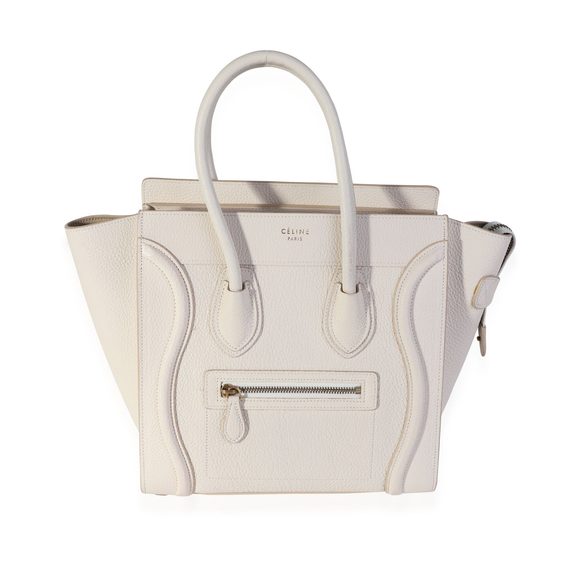 Celine Off-White Chèvre Micro Luggage Tote - Picture 1 of 7